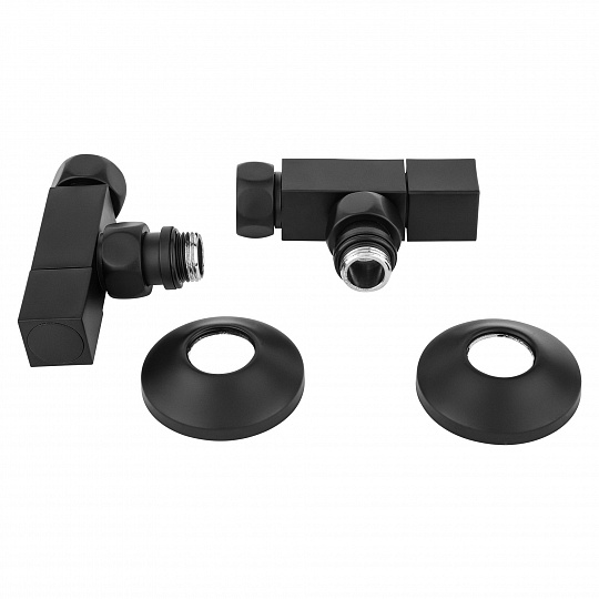 Вентиль угловой запорный 3/4″х1/2″,черный матовый